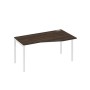 А4 Б2 066 ДР (Дуб ристретто/Белый) Стол эргономичный правый "Техно" на металлокаркасе DUE