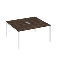 А4 Б2 175 ДР (Дуб ристретто/Белый) Рабочая станция на каркасе DUE столы 2х160