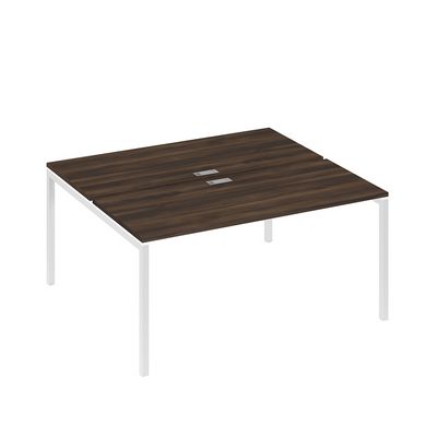 А4 Б2 175 ДР (Дуб ристретто/Белый) Рабочая станция на каркасе DUE столы 2х160