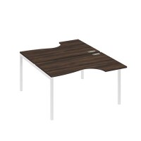 А4 Б2 184 ДР (Дуб ристретто/Белый) Рабочая станция опоры DUE столы 2х140 Классика