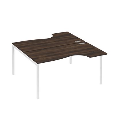 А4 Б2 185 ДР (Дуб ристретто/Белый) Рабочая станция опоры DUE столы 2х160 Классика