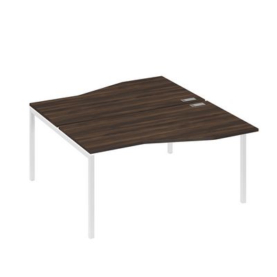 А4 Б2 191 ДР (Дуб ристретто/Белый) Рабочая станция каркас DUE столы 2х160 Техно