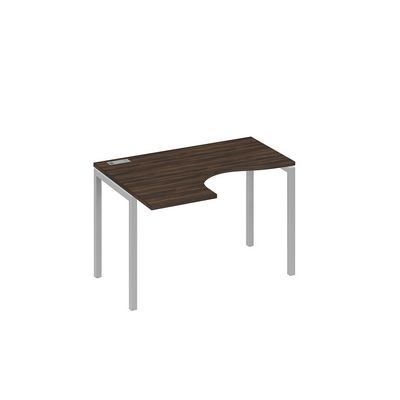 А4 С2 031 ДР (Дуб ристретто/Серый) Стол эргономичный левый "Классика" на металлокаркасе DUE