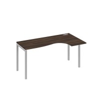 А4 С2 036 ДР (Дуб ристретто/Серый) Стол эргономичный правый "Классика" на металлокаркасе DUE