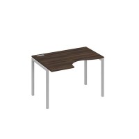 А4 С2 041 ДР (Дуб ристретто/Серый) Стол эргономичный левый "Классика" на металлокаркасе DUE