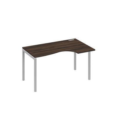 А4 С2 044 ДР (Дуб ристретто/Серый) Стол эргономичный правый "Классика" на металлокаркасе DUE