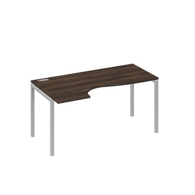 А4 С2 045 ДР (Дуб ристретто/Серый) Стол эргономичный левый "Классика" на металлокаркасе DUE