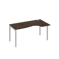 А4 С2 046 ДР (Дуб ристретто/Серый) Стол эргономичный правый "Классика" на металлокаркасе DUE