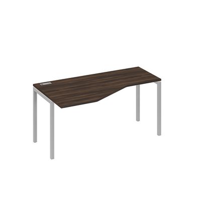 А4 С2 055 ДР (Дуб ристретто/Серый) Стол эргономичный левый "Техно" на металлокаркасе DUE