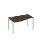 А4 С2 063 ДР (Дуб ристретто/Серый) Стол эргономичный левый "Техно" на металлокаркасе DUE