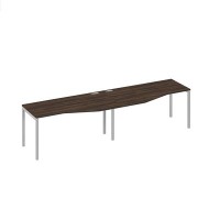 А4 С2 065-2 ДР (Дуб ристретто/Серый) Рабочая станция опоры DUE столы 2х160 со столами Техно