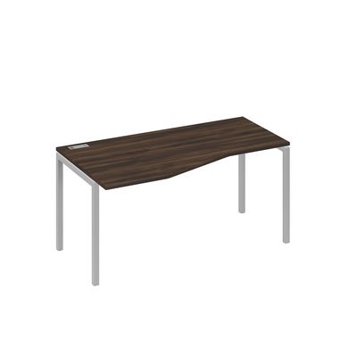А4 С2 065 ДР (Дуб ристретто/Серый) Стол эргономичный левый "Техно" на металлокаркасе DUE