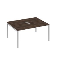 А4 С2 172 ДР (Дуб ристретто/Серый) Рабочая станция на каркасе DUE столы 2х160