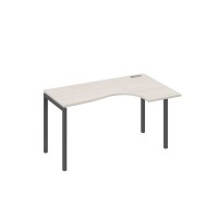 А4 А2 034 ДШ (Дуб шамони/Антрацит) Стол эргономичный правый "Классика" на металлокаркасе DUE