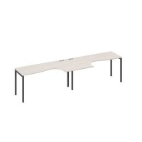 А4 А2 035-2 ДШ (Дуб шамони/Антрацит) Рабочая станция DUE 2х160 столы Классика эргономичные