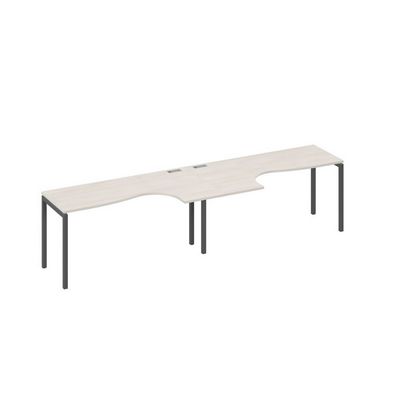 А4 А2 035-2 ДШ (Дуб шамони/Антрацит) Рабочая станция DUE 2х160 столы Классика эргономичные