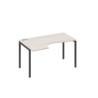 А4 А2 043 ДШ (Дуб шамони/Антрацит) Стол эргономичный левый "Классика" на металлокаркасе DUE