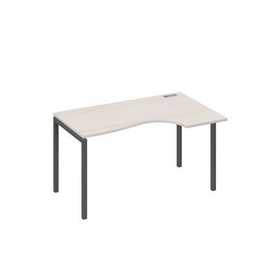 А4 А2 044 ДШ (Дуб шамони/Антрацит) Стол эргономичный правый "Классика" на металлокаркасе DUE