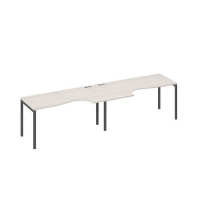 А4 А2 045-2 ДШ (Дуб шамони/Антрацит) Рабочая станция DUE 2х160 столы Классика эргономичные