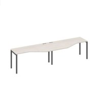 А4 А2 055-2 ДШ (Дуб шамони/Антрацит) Рабочая станция опоры DUE столы Техно 2х160