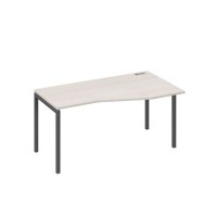 А4 А2 066 ДШ (Дуб шамони/Антрацит) Стол эргономичный правый "Техно" на металлокаркасе DUE