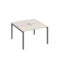 А4 А2 170 ДШ (Дуб шамони/Антрацит) Рабочая станция на каркасе DUE столы 2х120