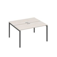 А4 А2 171 ДШ (Дуб шамони/Антрацит) Рабочая станция на каркасе DUE столы 2х140