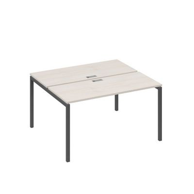 А4 А2 171 ДШ (Дуб шамони/Антрацит) Рабочая станция на каркасе DUE столы 2х140