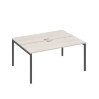 А4 А2 172 ДШ (Дуб шамони/Антрацит) Рабочая станция на каркасе DUE столы 2х160