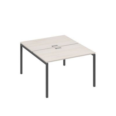 А4 А2 173 ДШ (Дуб шамони/Антрацит) Рабочая станция на каркасе DUE столы 2х120