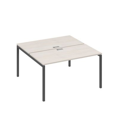 А4 А2 174 ДШ (Дуб шамони/Антрацит) Рабочая станция на каркасе DUE столы 2х140