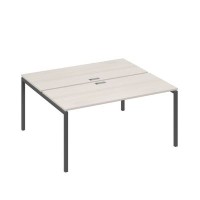 А4 А2 175 ДШ (Дуб шамони/Антрацит) Рабочая станция на каркасе DUE столы 2х160