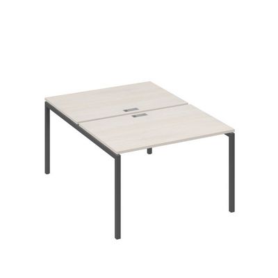 А4 А2 176 ДШ (Дуб шамони/Антрацит) Рабочая станция на каркасе DUE столы 2х120