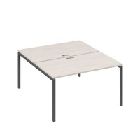 А4 А2 177 ДШ (Дуб шамони/Антрацит) Рабочая станция на каркасе DUE столы 2х140