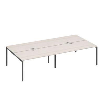 А4 А2 178-2 ДШ (Дуб шамони/Антрацит) Рабочая станция металлокаркас DUE 4х160