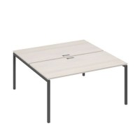 А4 А2 178 ДШ (Дуб шамони/Антрацит) Рабочая станция на каркасе DUE столы 2х160