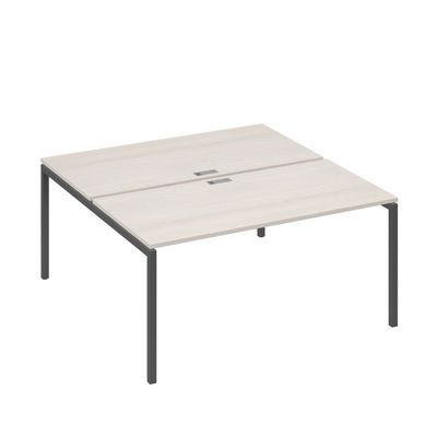 А4 А2 178 ДШ (Дуб шамони/Антрацит) Рабочая станция на каркасе DUE столы 2х160