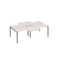 А4 А2 180-2 ДШ (Дуб шамони/Антрацит) Рабочая станция DUE столы 4х120 Классика