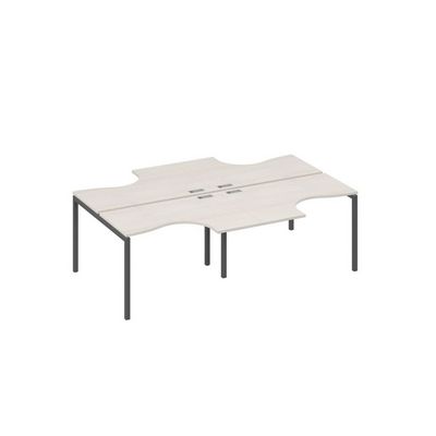 А4 А2 180-2 ДШ (Дуб шамони/Антрацит) Рабочая станция DUE столы 4х120 Классика