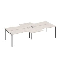 А4 А2 182-2 ДШ (Дуб шамони/Антрацит) Рабочая станция DUE столы 4х160 Классика