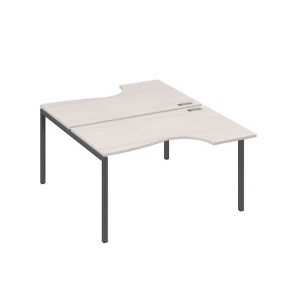 А4 А2 184 ДШ (Дуб шамони/Антрацит) Рабочая станция опоры DUE столы 2х140 Классика