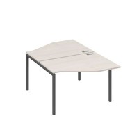 А4 А2 186 ДШ (Дуб шамони/Антрацит) Рабочая станция опоры DUE со столами Техно 2х120