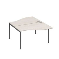 А4 А2 187 ДШ (Дуб шамони/Антрацит) Рабочая станция опоры DUE со столами Техно 2х140