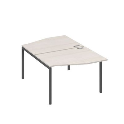 А4 А2 189 ДШ (Дуб шамони/Антрацит) Рабочая станция каркас DUE столы 2х120 Техно