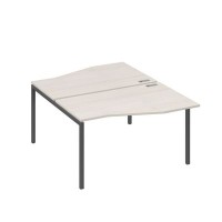 А4 А2 190 ДШ (Дуб шамони/Антрацит) Рабочая станция каркас DUE столы 2х140 Техно