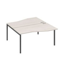 А4 А2 191 ДШ (Дуб шамони/Антрацит) Рабочая станция каркас DUE столы 2х160 Техно