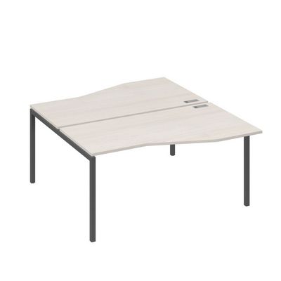 А4 А2 191 ДШ (Дуб шамони/Антрацит) Рабочая станция каркас DUE столы 2х160 Техно