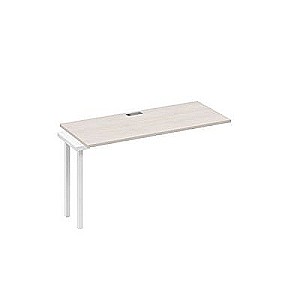 А4 Б2 004-1 ДШ (Дуб шамони/Белый) Секция стола 140 рабочей станции на каркасе DUE