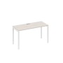 А4 Б2 004 ДШ (Дуб шамони/Белый) Стол письменный на металлокаркасе DUE