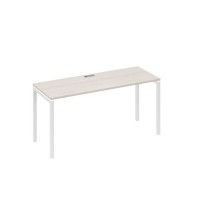 А4 Б2 005 ДШ (Дуб шамони/Белый) Стол письменный на металлокаркасе DUE